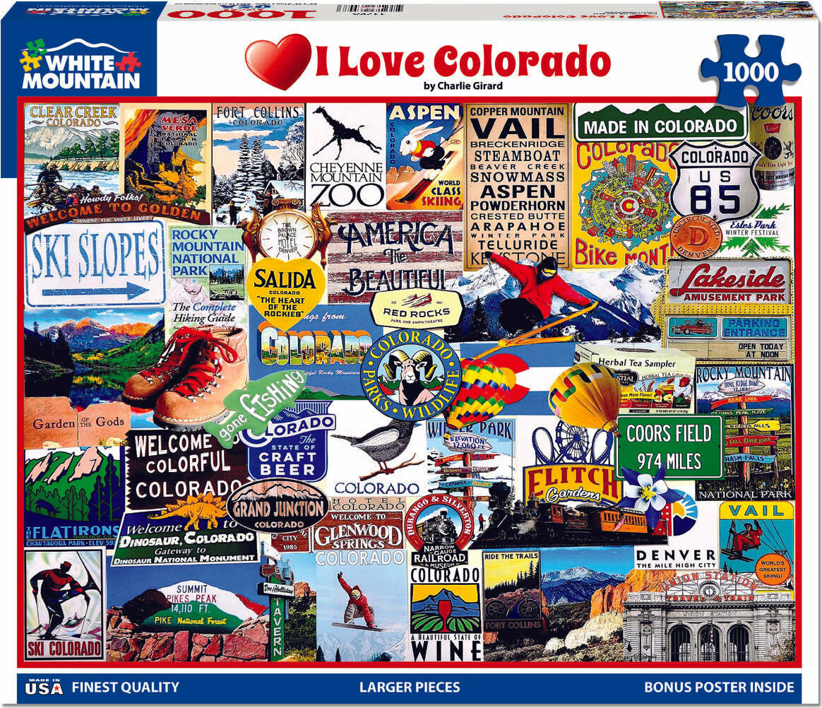 I Love Colorado - 1000 Piece - White Mountain Puzzles