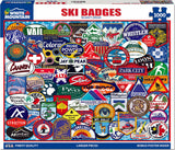 Ski Badges - 1000 Piece - White Mountain Puzzles