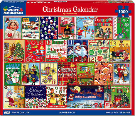 Christmas Calendar - 1000 Piece - White Mountain Puzzles