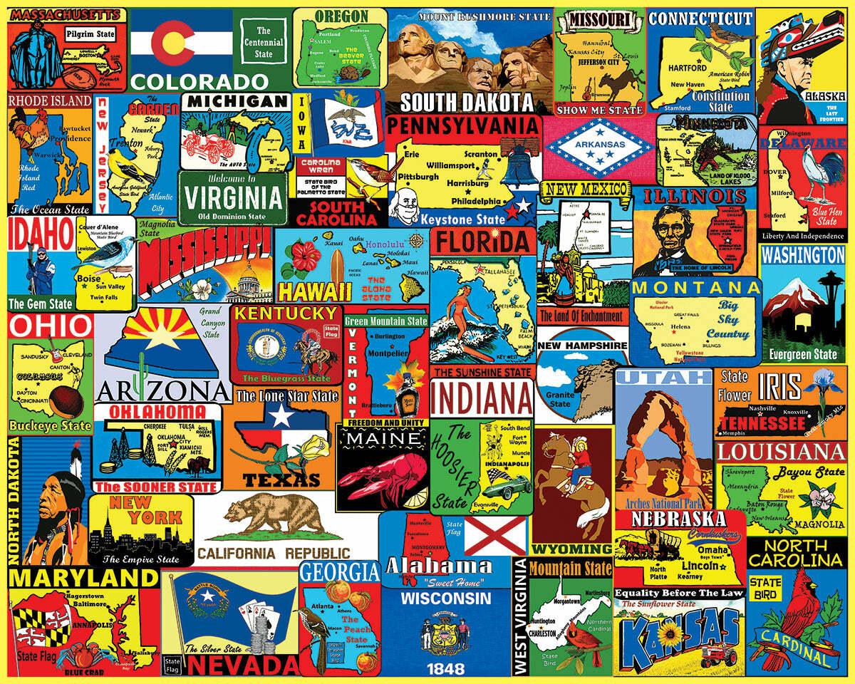 State Stickers - 1000 Piece